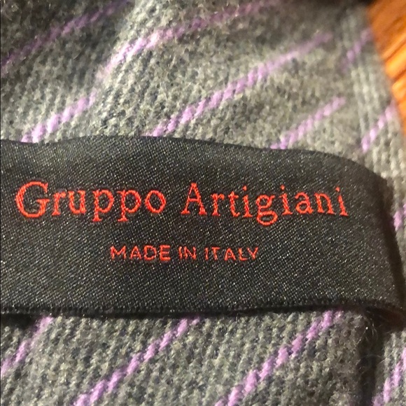 Cashmere & silk Italian tie: 3 1/2 inches, clean - Picture 5 of 7